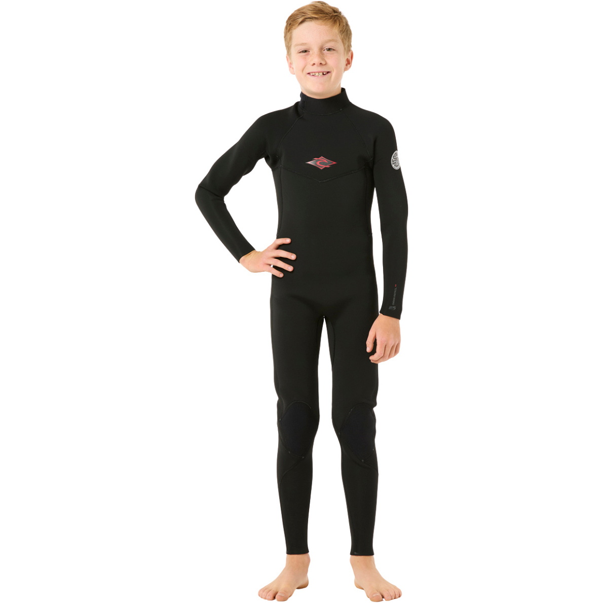 2026 Rip Curl Junior Dawn Patrol 4/3mm Back Zip Wetsuit 149BFS - Black